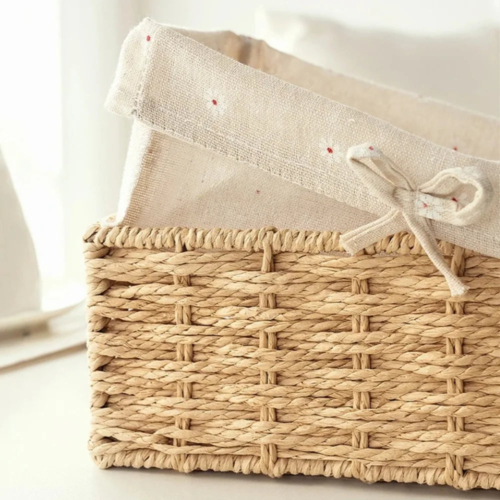 Jute Bow Storage Basket