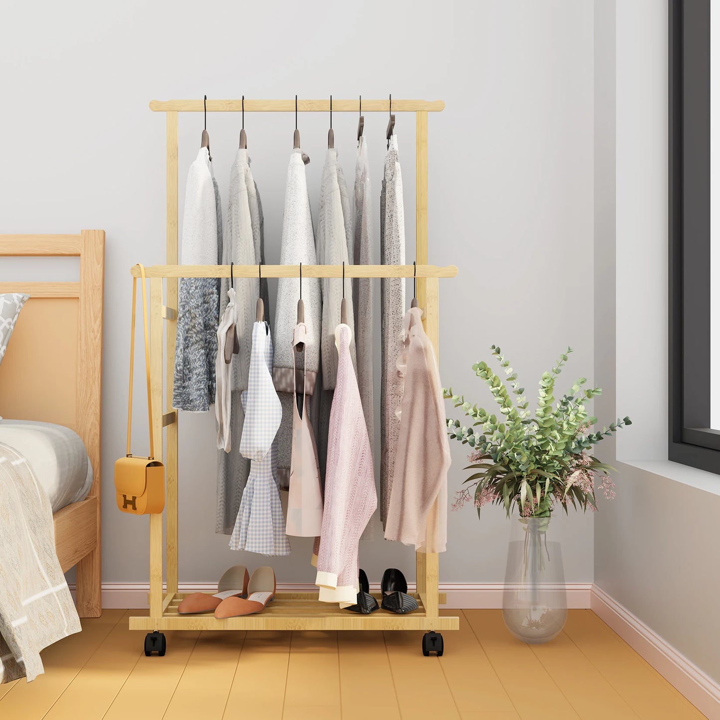 Bamboo Clothing Rack