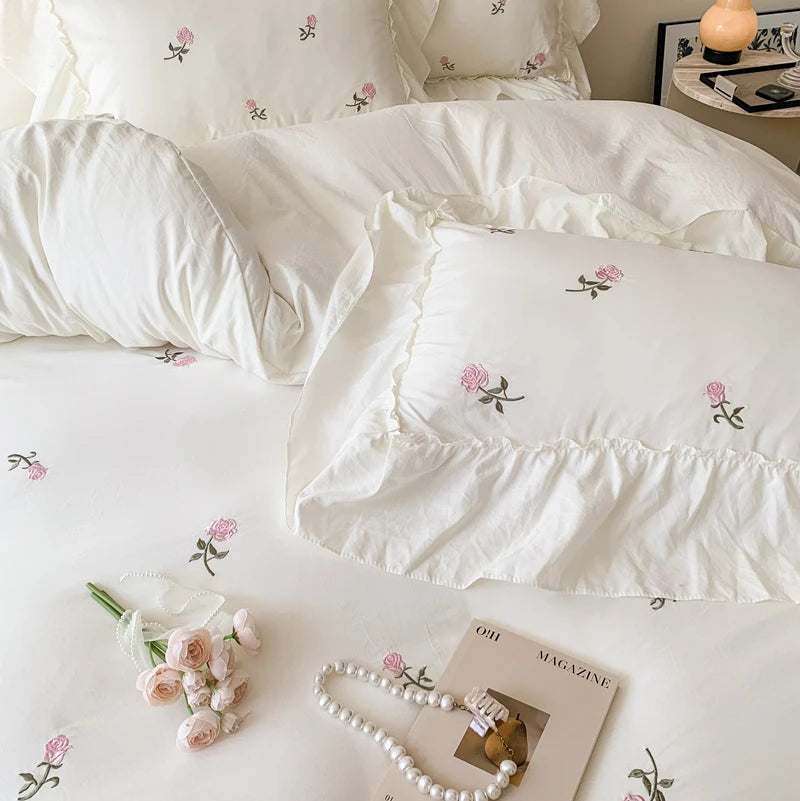 Embroidered Duvet Cover Set