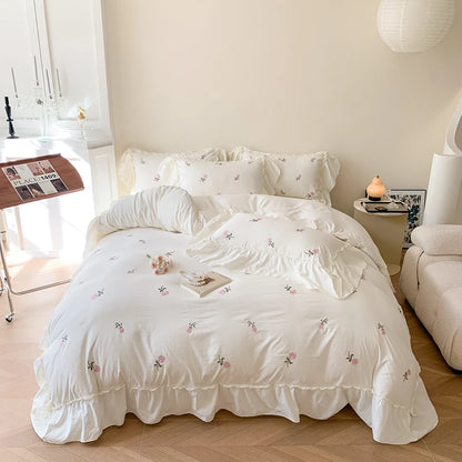 Embroidered Duvet Cover Set